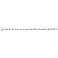 Sterling Silver 4 mm Round Cubic Zirconia Line 7.5" Bracelet