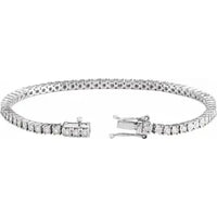 14K White 1 CTW Natural Diamond Illusion-Set Line 7" Bracelet