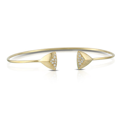 14K Yellow Gold Diamond Bangle Bracelet