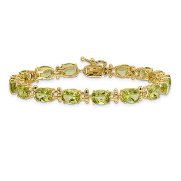 14k Yellow Gold Peridot Bracelet