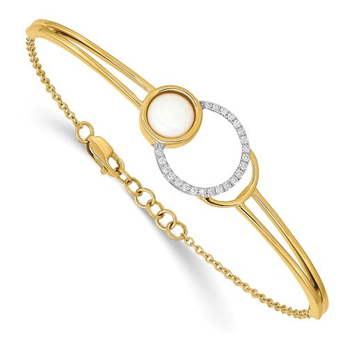 Permanent Jewelry | Poet and The Bench | Diamond Cut Cable Chain Bracelet 14K Yellow / 6