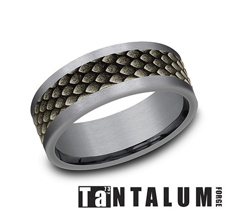 Tantalum Dragon Scale Men's Ring