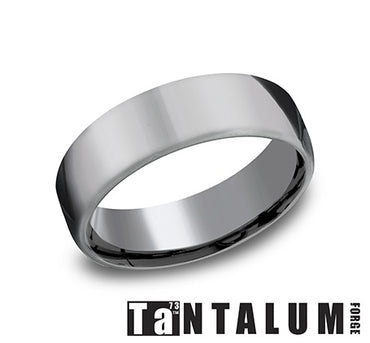 Tantalum Grey High Polish Men's Ring
