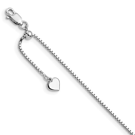 Leslie's Sterling Silver 11in Adjustable Box Chain