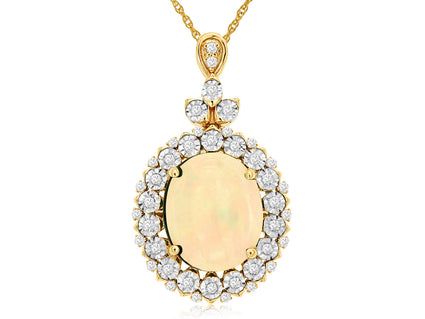 OPAL & DIAMOND PENDANT