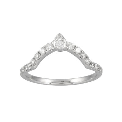 18K White Gold Diamond Band