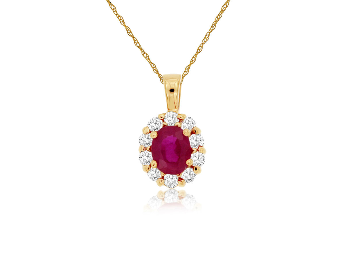 RUBY & DIAMOND PENDANT