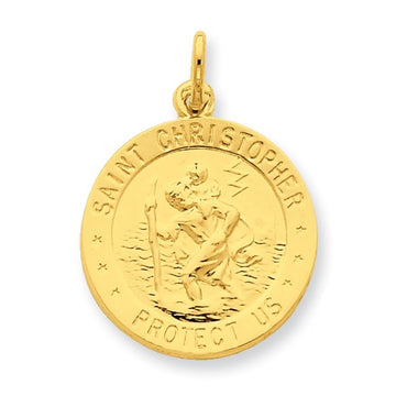 24k Gold-plated Sterling Silver St. Christopher Air Force Medal
