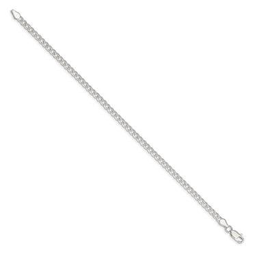 Sterling Silver 4mm Pavé Curb Chain