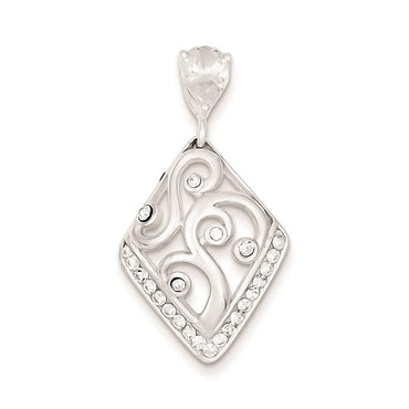 Sterling Silver CZ Crystal Pendant