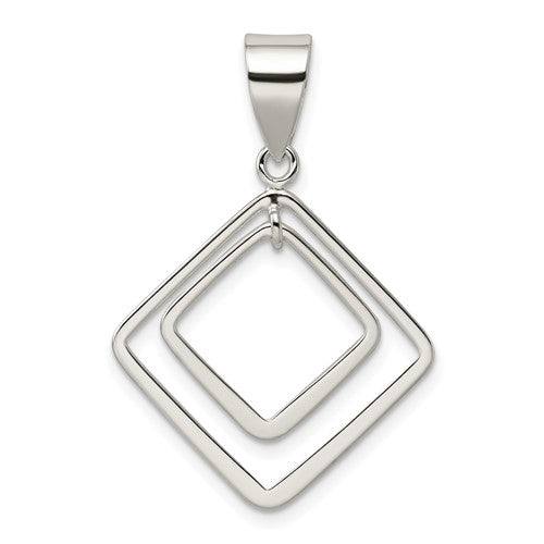 Sterling Silver Diamond Shape Pendant