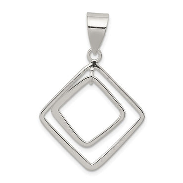Sterling Silver Diamond Shape Pendant