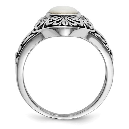 Sterling Silver Rhodium Plated CZ Ring