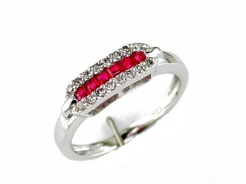 14KW .28CTW Ruby & Diamond Ring