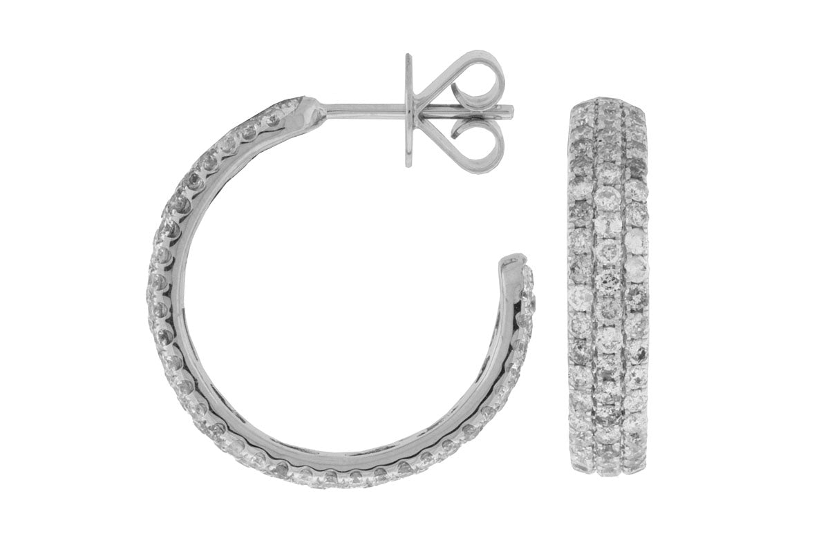 14KW 1.90CTW Diamond  Earrings