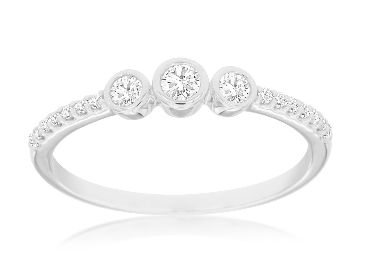 14KW .22CTW Diamond Engagement Ring