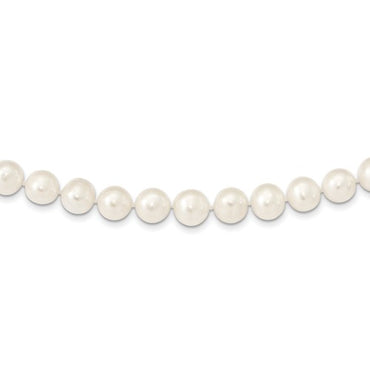 14k 11-12mm White Near Round Freshwater Cultured Pearl Necklace