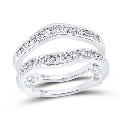 14KW .5CTW Round Diamond Bridal Wedding Enhancer Band Wrap Ring