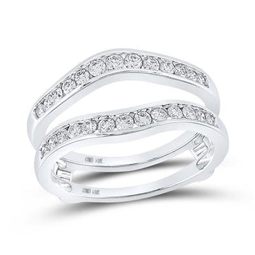 14KW .5CTW Round Diamond Bridal Wedding Enhancer Band Wrap Ring