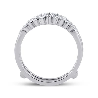 14KW .5CTW Round Diamond Wrap Ring Guard Enhancer