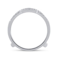 14KW .33CTW Round Diamond Wrap Ring Guard Enhancer Wedding Band