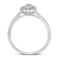 14KW .16CTW Round Diamond Cluster Ring